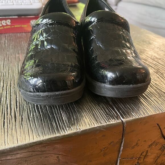 SafeTStep Black Crock Print Nurse Chef Clog Shoes sz 7 - Picture 3 of 6